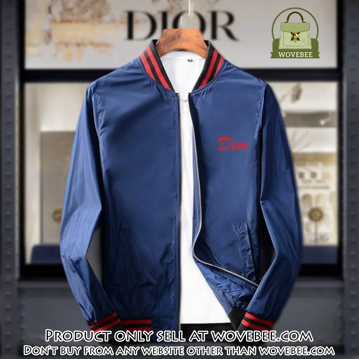 Dior luxury brand varsity zipper jacket vst1038 wvb1315453